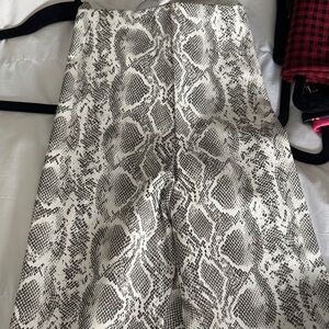Commando Black and White Snake Print A-Line Skirt